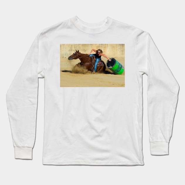 Barrel Racer Long Sleeve T-Shirt by joesaladino